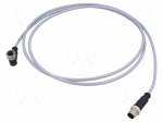 Cable: for sensors/automation | M12 | PIN: 4 | unshielded | plug | PVC