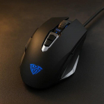 Mouse AULA S50 Multi-color Lighting Wired Gaming Optical Mouse 7 Buttons 800-4800dpi Ergonomic Black