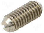 Ball latch | stainless steel | Thread: M6 | 14mm | F1: 11N | F2: 18N