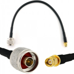 Rangeful SMA Male / N Male 30cm koaksiaalkaabel &mdash; HF240 (vastab LMR240) HF240-NM-SM-0.3