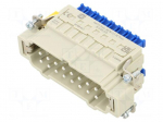 Connector: HDC | contact insert | male | 16A | 500V | Han&reg; ES Press
