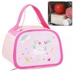 Torba Termiczna Izolacyjna Śniadaniowa Lunch Bag R&oacute;żowa Jednorożec 23cm