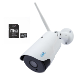 PNI House IP52 2MP 1080P wireless IP video surveillance camera package + PNI 128GB MicroSD memory card with SD adapter