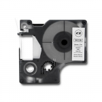 Qoltec Tape for DYMO D1 43613 | 6mm x 7m | White / Black overprint