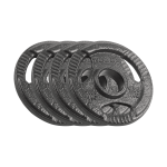 Spordiks ja aktiivseks puhkuseks // Spordikaubad ja varustus // Obciążenie żeliwne olimpijskie zestaw 4x1.25kg, otw&oacute;r 51mm, talerz z uchwytami, REBEL ACTIVE