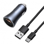 Adapter Baseus  MOBILE CHARGER CAR 40W/DARK GRAY TZCCJD-0G