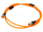 Cable: for sensors/automation | M12 | PIN: 4 | 1.5m | plug | 230VDC | 4A