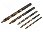 Drill bit | for wood,for metal | Tip Top | Holder: 3-surface | 5pcs.