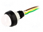 Indicator: LED | prominent | 24VDC | 24VAC | Cutout: &Oslash;13mm | IP40