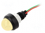 Indicator: LED | prominent | 24VDC | 24VAC | Cutout: &Oslash;13mm | IP40