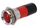 Indicator: LED | recessed | 230VDC | 230VAC | Cutout: &Oslash;22.2mm | IP67