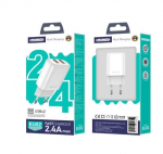 Adapter Jellico EU02 12W 2x USB 2.4A Plug Fast Adaptive Charger Universal for all Mobile Devices White