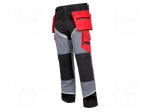 Dungarees | Size: XL | black-grey,red | 270g/m2