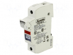 Fuse base | 10x38mm | for DIN rail mounting | 30A | 600VAC | Poles: 1