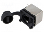 Connector: RJ45 | socket | Cat 5e | shielded,with cover | 8p8c | THT