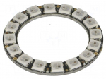 Module: LED | Colour: RGB | 5VDC | No.of diodes: 16 | Shape: ring | 0.8A
