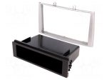 Radio mounting frame | Peugeot | 2 DIN | silver