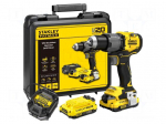 Drill/driver | battery | 0&divide;500rpm,0&divide;2000rpm | 18VDC | FATMAX V20