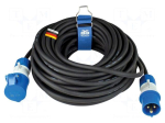 Extension lead | H07RN-F | 3G2.5mm2 | 25m | rubber | black | PowerLight