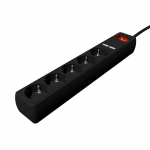 Gembird SPG5-U2-5-02 power extension 1.5 m 5 AC outlet(s) Indoor Black