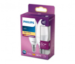 PHILIPS LED 60W B38 E14 Silti balta 2700K matēta 2 gab spuldze 8719514310179 929002978632