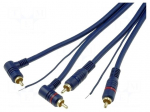 Cable | for amplifier | RCA plug x2,RCA plug x2 angled,control