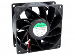 Fan: DC | axial | 12VDC | 92x92x38mm | 155.79m3/h | 50.3dBA | Len: 300mm