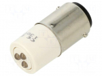 LED lamp | BA15D | white | 130VDC | 130VAC | plastic | -20&divide;60&deg;C