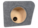 Car loudspeaker enclosure | MDF | gray melange | textil | 15l | 250mm