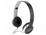 Headphones with microphone | black | Jack 3,5mm | 20&divide;20000Hz | 32&Omega;
