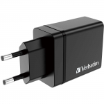 Verbatim charger 30W, 1x USB-C, 3x USB-A (black, PD 3.0, QC 3.0)