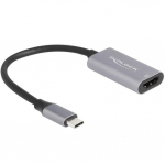 DeLOCK USB adapter, USB-C male > HDMI female 4K 60hz grey, 15cm, HDR and HDCP