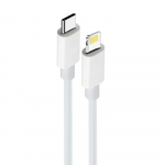 Maxlife MXUC-05 datu pārraides un uzlādes vads | USB-C uz Lightning | 20W | 1m | balts