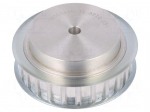 Belt pulley | AT10 | W: 16mm | whell width: 31mm | &Oslash;: 77.7mm | aluminium