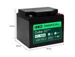 Greencell AGM VRLA 12V 50Ah maintenance-free battery for UPS, scales, camper (197x166x170mm)