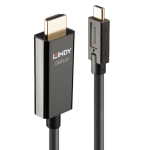 USB-C - HDMI USB-kaabel Lindy 5 m Black (43315)