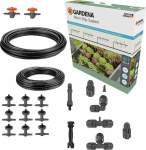 Gardena GARDENA Micro-Drip s&uuml;steem tilkkastmiss&uuml;steem k&otilde;rgendatud peenrale/peenrale, 35 taime, tilgutaja (Black/Grey, mudel 2023)
