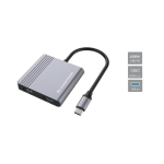 CONCEPTRONIC 4-&uuml;hes dokk USB-C->2xHDMI/USB-A/100WPD 25cm gr