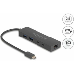 DELOCK 10 Gbps USB-jaotur 2,5 Gigabit LAN-pordiga ja PD 85 W