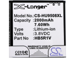 2000mAh Replacement Battery for Honor 2, Honor 3, Honor Quad, HN3-U01, Huawei U9508, HB5R1V