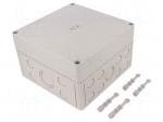 Enclosure: multipurpose | X: 180mm | Y: 182mm | Z: 110mm | TK PS | grey