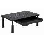 Gembird MS-TABLE-D-01 Adjustable Monitor Stand with Drawer / black