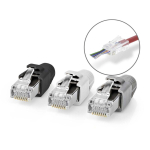 Another product NEDIS  RJ45 caurvadu savienotajs CAT7 FTP vienvadigo/daudzvadigo kabelu savienosanai (10 gab.) CCBW89390GY (5412810336388)