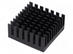 Heatsink: extruded | grilled | BGA | black | L: 32.5mm | W: 32.5mm