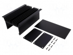 Heatsink: with case | black | aluminium | anodized | Y: 80mm | X: 143mm