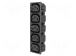 Connector: AC supply | splitter | 10A | 250VAC | IEC 60320 | C13 (F)