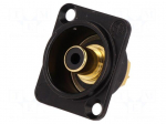 Socket | RCA | female | soldering | gold-plated | Marker: black