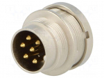 Connector: M16 | socket | male | soldering | PIN: 6 | 5A | 250V | IP40