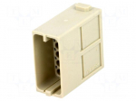 Connector: HAN | module | male | Han Modular DDD | PIN: 17 | 10A | 160V