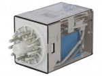 Relay: electromagnetic | 3PDT | Ucoil: 12VDC | 10A/250VAC | 10A/30VDC
